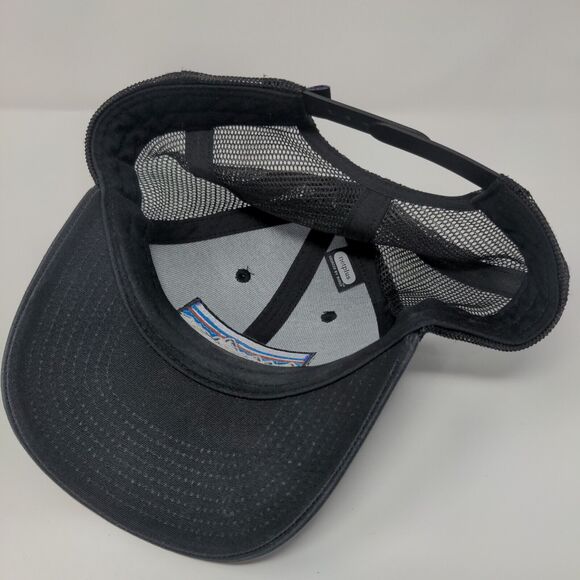 Patagonia P-6 Snapback Trucker Hat Black OSFA Mesh Back Solid Netplus - Picture 6 of 9